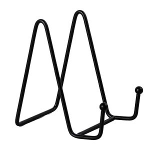 Black Iron Art Photo Display Stand Plate Bowl Picture Frame Desktop Magazine Holder Dish Rack