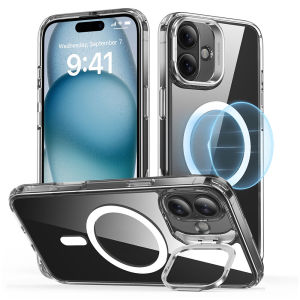 Ốp lưng chống sốc sạc từ tính ESR Classic Hybrid Case with Stash Stand (HaloLock) cho iPhone 16/ iPhone 16 Plus có chân đế