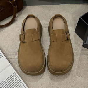 Free Shipping Small-Sized Closed-Toe Half-Slipper Style WomenS Shoes New Spring/Autumn Collection Platform Sole Thick-Soled Height-Increasing New Spring/Autumn Collection