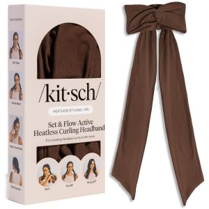 Bộ dụng cụ tạo kiểu tóc Kitsch Set & Flow Active Heatless Curling Headband dành cho nữ – Tạo kiểu tóc xoăn không cần dùng nhiệt qua đêm không gây hư tổn do nhiệt.    Máy uốn tóc không cần nhiệt với khả năng điều chỉnh linh hoạt    Tuyệt vời khi tập thể