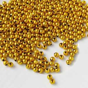 mutiara beads mutiara metalik biasa Ukuran 4mm per 10 gram