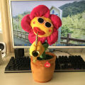 Douyin Online Influencer Enchanting Flower SUNFLOWER Play the Saxophone Sunflower Dancing Singing Children's Toy Plush. 