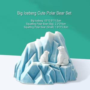 NEPALL Creative Fish Tank Decoration Piece Iceberg Polar Bear Geometric Forest Shark Various Sizes