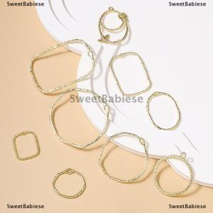 [COD] SweetBabiese 10pcs hợp kim Hollow khung mở trở lại bezel Mặt dây chuyền hình học quyến rũ đối với DIY trang sức làm bông tai vòng cổ supllies