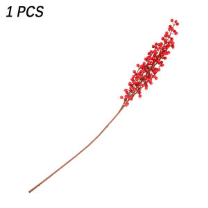 FCArtificial Red Berry Flowers Bouquet Fake Plant For Home Vase Decor Xmas Tree Ornaments New Year 2026 Party Christmas Decoration