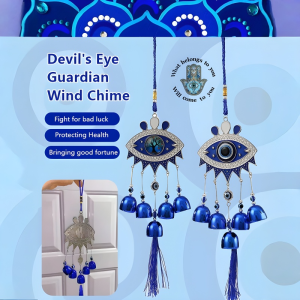 Evil Eye Turkish Blue Eyes Bell Wind Chime Pendant Greek Crafts Car Wall Hanging Handcraft Home Accessories