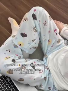 【Ship in 24H】女士睡裤 Womens sleeping pants 【7.6万人收藏】云朵睡裤卡通可爱长裤遛弯宽松春秋家居休闲薄款可外裤子现货 热卖 25-4-22