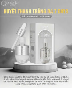 Serum Huyết thanh dưỡng da 7 ngày Queenie skin giúp trẻ hóa làng da căng bóng đàn hồi giúp da trắng hồng - Mỹ phẩm Thanh Hằng