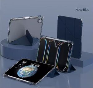 Mutural ของแท้ เคสไอแพด 2025 Ipad Air7 11 M3/Air13 M3/Pro 13 M5/Pro11 M5/Gen11 A16/2024 Air6 11 M2/Pro 11 M4 เคส Mutural รุ่น Clear Pro พับ3แบบหลังใสโชว์สีชาร์จปากกา สำหรับ ipad Air4/5/Gen10 10.9/New Pro 11 M4