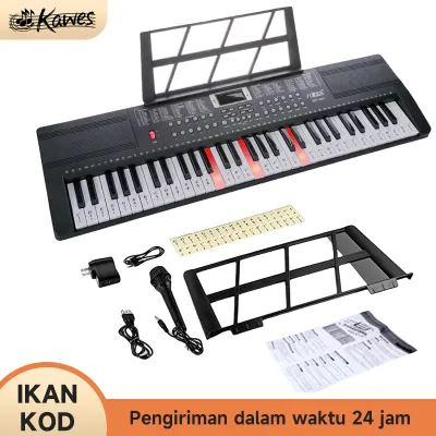 61 Kunci Keyboard Piano dengan X Stand Dibangun Di Speaker Pemula Pemula
