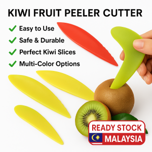 HOME BEST 1pc Kiwi Slicer Cutter Dig Spoon Scoop Peeler Knife Cut Fruit Splitter Tools Corer Remover Kitchen Gadget 奇异果勺子猕猴桃开果器 FZ1-0171