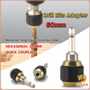 Digeo 1/4 Hex Shank Drill Bits Adapter 60mm Screwdriver Impact Driver Adaptor Quick Change
