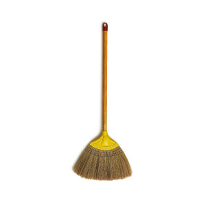 Tambo 8 Fingers Broom Detachable Handle Heavy Duty Floor Sweeper Plastic Broom for Home Outdoor Cleaning Durable Lightweight Long Handle