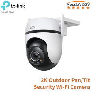 TP-LINK Tapo C520WS 2K Outdoor Pan/Tilt Security Wi-Fi Camera with Two-Way Audio Starlight Color Night Vision and Motion Detection