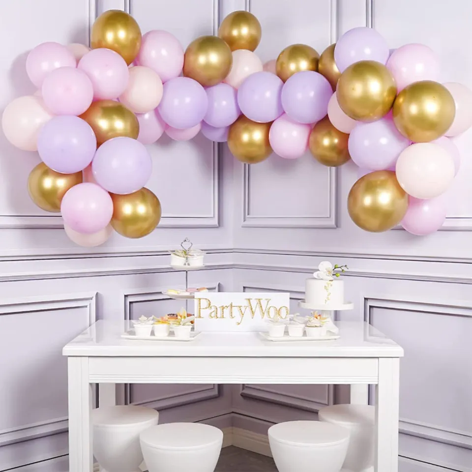 Pink purple and gold best sale baby shower