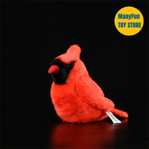 Cardinal Plush Toy High Fidelity Redbird Plushie Tit Peluche Lifelike Northern Cardinal Stuffed Animals Simulation Doll Gifts
