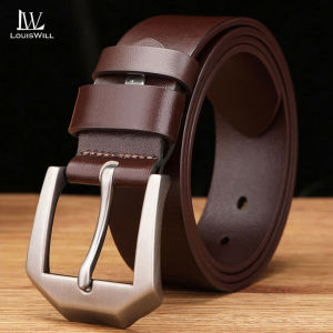 LouisWill Mens Belt Fashion Needle Buckle Belts Soft PU Belt Casual Business Belt 120cm Scratch Resistant Belts Leisure Belt Gentlemen Belt for Men