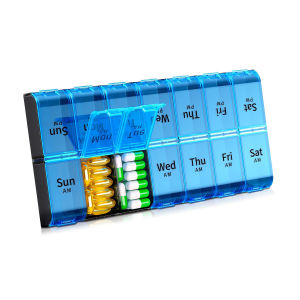 Pill Box Storage Box Medicine Packaging Box Household Use Seven Days a Week 14 Compartments Of Medicine Packaging Box