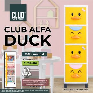 Lemari Plastik Club Alfa Duck Yellow Locker Pintu