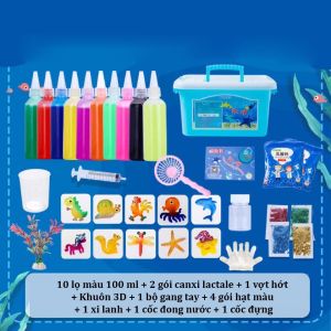 Bộ Tạo Hình Nước 3D Ma Thuật Cho Bé Bộ Stem Đồ Chơi Khoa Học Thí Nghiệm Cho Bé 10 lọ màu 100ml