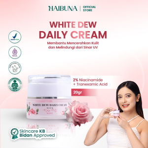 Haibuna White Dew Daily Cream - Cream Pencerah untuk Semua Jenis Kulit - Day Cream 20g | Aman Untuk Ibu Hamil dan Ibu Menyusui