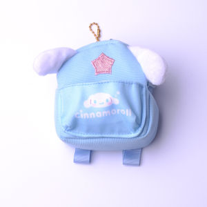 Mini Sanrio Kuromi Small Schoolbag Pendant Creative Bag Decoration Keychain Mini Earphone Pocket Change Storage Bag