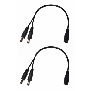 DC5.5x2.1mm Power Plug 1 Female to 2 Male Connectors Cable Plug 1 to 2 Connectors Splitter Way Power Adapter Wrie
