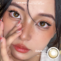 Kính áp tròng cận 6 tháng LENS XOẮN lens nâu hàn quốc phủ bóng OLOLA DAHLIA BROWN. 