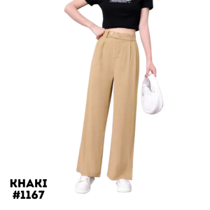 Jass Store High Waist Vintage Trouser Slacks Pants 25-29 Double Buttons Wide-Leg #1167