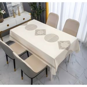 Heavy-Duty PVC Table Cover – Oil Water & Stain Resistant for 4/6/8-Person Dining Tables