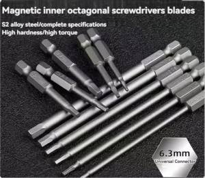 11pcs Torx Screwdriver Bits 1/4 Inch Hex Shank Electric Magnetic Star Torx Security Head Screw driver Drill Bits Set T6-T40100mm Length