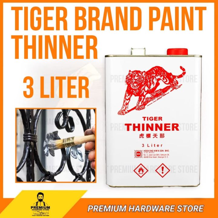 TIGER BRAND PAINT THINNER (3 LITRE) / THINNER SOLVENT / PAINT REMOVER