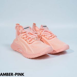 SEPATU SNEAKERS WANITA FLEKSIBEL PRAKTIS SPORT COMFY BAHAN FLYKNIT IMPORT AMBER