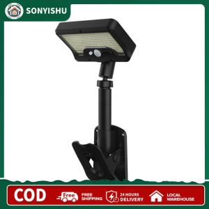 แสงผนังแสงแสงอาทิตย์รั้วแสงอาทิตย์ไฟอัตโนมัติเปิด/ปิดเซ็นเซอร์ตรวจจับความเคลื่อนไหว LED หลอดไฟเหนี่ยวนำ 3 โหมดความปลอดภัยของไฟระเบียงสำหรับการตั้งแคมป์