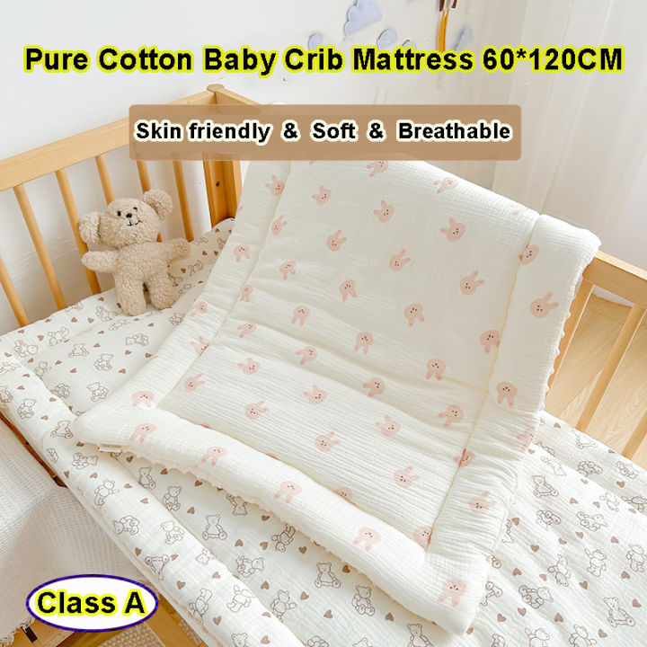 Warm Soft Cotton Newborn Crib Mattress Baby Bed Cushion Mat Washable  Kindergarten Mattress 60*120CM Lazada PH