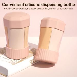 J9YXDU 4 in 1 Travel Refillable Bottles Set Leak Proof Silicone Empty Bottle Kit Convenient Save Space Lotion Squeeze Bottles Business Trip