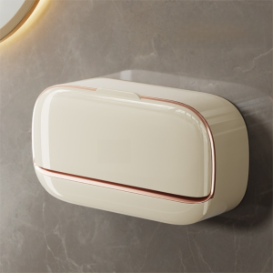 MIRELAE With Drainage Box Soap Dish Waterproof Punch-Free Bathroom Drain Soap Box Fashion Wall Mounted Soap Holder