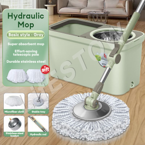 LifeStow Heavy Duty 360 Rotating Spin Mop With Bucket Handle Spinner Wheels Tornado Mop Wet and Dry Floor Cleaning