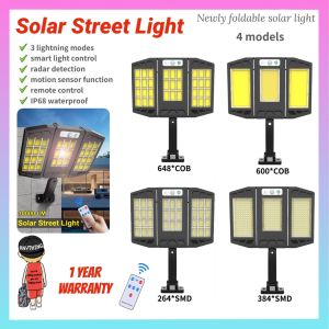 Newest Solar Street Light 8000Watt Outdoor Wall Lamp Waterproof LED With 3 Modes Motion Sensor Lights Sunlight for Garden Yard