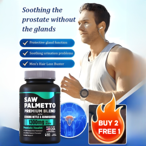 💖Hot Selling Saw Palmetto Capsules Dietary Supplement Vitamins Men Prostate Health Capsules棕榈胶囊