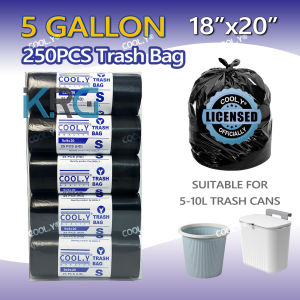 Mega Pack Trash Bag 100/250Bags Garbage Bag COOL.Y Heavy Duty Trashbag Black White Plastic Bag 5-40Gallon S/M/L/XL/XXL