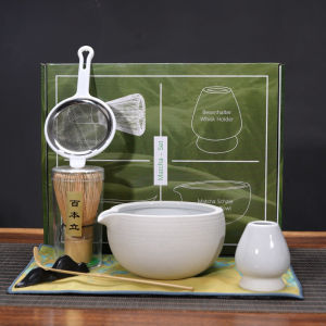 [SG READY STOCK] Japanese Matcha Bamboo Whisk Set Traditional Tea Ceremony Tools Chasen Stand Bowl Kit