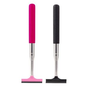 Car Side Mirror Wiper Squeegee Mini Size Retractable Glass Cleaning Tool 100cm Rubber Adjustable Rain Remover Windshield DIY Portable Handle Table Wipes Car Wash Dashboard Long Handle 1pc/set