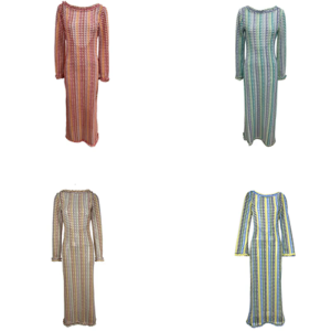 Đồ bơi nữ coverup Tay áo dài chạm khoét đan váy đi biển dài hết chân Đầm thêu móc phụ nữ backless bãi biển coverup