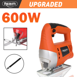 REAIM Gergaji Listrik Mesin Gergaji Jigsaw Kekuatan Tinggi Mesin Potong Kayu Jigsaw Electric Jigsaw
