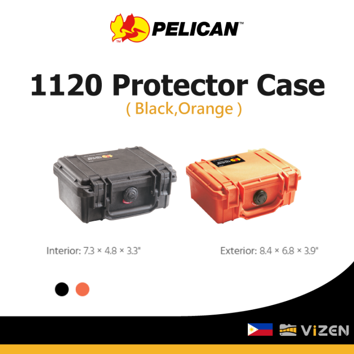 Pelican 1120 Protector Case With Foam (Black,Orange) | Lazada PH