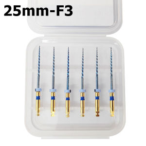 AG 6Pcs/Box SX-F3 Blue Nitinol Rotary Universal Engine Endodontic Files Heat Activated Files Endodontics Files Instrument