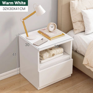 Solid Wood Bedside Table Simple Modern Bedroom Bedside Storage Cabinet Bookshelf and Storage Rack Integrated Cabinet Small Home Bookcase