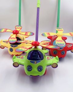 Education Hand Push Airplane Toddler Music Toy Baby 儿童学步手推飞机