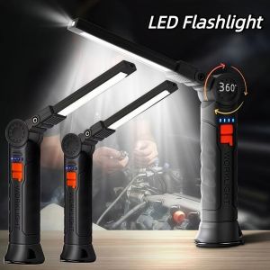 GTRBFDS Rechargeable Flashlight with   Hook LED Handheld Searchlight High Quality Waterproof Work Light For Night Work Outdoor Camping